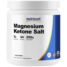 nutricost 鎂酮鹽無味無麩質補充粉, 250g, 1罐