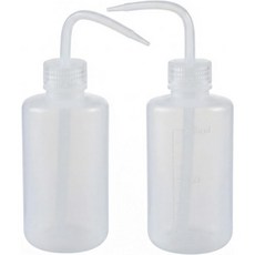 2Pcs 500ml17.6온스 흰색 반투명 플라스틱 눈금 압착 세척 병과 곡선 팁 노즐 오일 유체 용기 오일 스프레이 디스펜서 정원 가꾸기 실험실 용품용 스프링클러 캔, 250ml/8.8oz