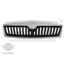 奧斯德 VAG 1Z0853661A 適用於 Skoda Octavia 09-13 年 前中網飾條, 1個, 副廠全新品(戴黑色直條)總成