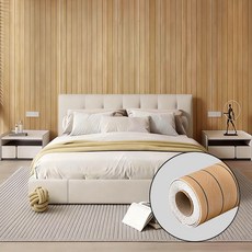 홈컴 템바보드 붙이는 벽지 셀프 접착식 단열 벽지 습기 방지 나무 무늬 인테리어 시트지, 원목색