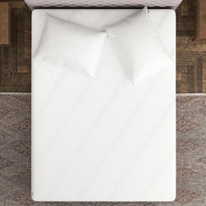 Sealy Clean Protection 방수 매트리스 프로텍터 킹 컴포트 소프트 니트 탑 사이드월 커버 화이트 278490