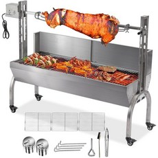 25W 스테인리스 스틸 돼지 구이용 로티세리 그릴 46.7인치 정격 176파운드 로스터 야외 캠핑 주방에 적합, 25W 스테인리스 스틸 돼지 구이용 로티세리 그릴, 4