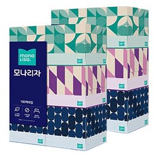 모나리자 각티슈 100매 x 12개 대용량 정사각 티슈 천연펄프 화장지 휴지 곽 티슈