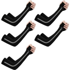 Elmountain Sideline Cool Toe 手背 2P x 5 套防紫外線手臂腳趾, 黑色