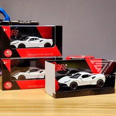 【台灣出貨】1:43合金超跑模型車，仿真警車合金模型，兒童玩具賽車, NG-法拉利/白(前玻璃痕跡較明顯, 1個