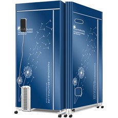 접이식 의류 건조기 1600W - 3단 브래킷 소형 실내 타이머 기능이 있는 행거 대용량 33.1파운드(15kg) 적재 용량 빠른 건조 리모컨, blue-2