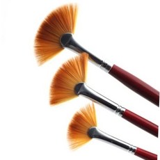 루벤스 91fn 인조모 팬붓 1호 수채화 아크릴 유화 겸용 그림붓 화방용품 수채화붓