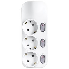 대성 플러스탭 개별스위치 고용량멀티탭 16A 250V, 개별 3구, 4.5M, 1개, 화이트 개별 3구, 4.5m