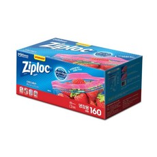 Ziploc 지퍼락 스마트지퍼백 대형 냉장 160매, 1세트, 대(L), 160롤