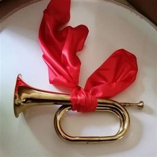 나팔 금속 군대 Baritone 액세서리 Stand 가정용 군악대 Bugle, 밀리터리+레드, 1개