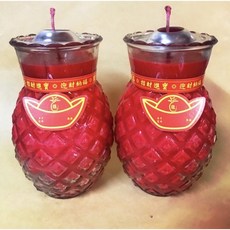 特大旺來酥油蠟燭 (1箱3對) - 10斤鳳梨蠟燭 - 點光明燈/光明燈 - 品質好量大, 1個, 紅色10斤鳳梨1箱