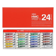 홀베인 투명 수채화 페인트 W405 5ml 24색 세트 3405, 단품