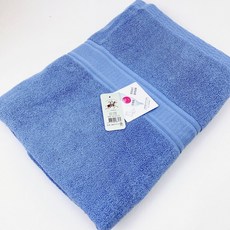 POLO 純棉大浴巾 MIT認證, 1個, 歐風緞飯店浴巾 藍