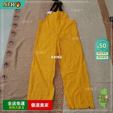 A15 戶外登山下水釣魚揹帶雨褲，防塵防髒工作褲，連體釣魚褲，防水褲，青蛙褲, 黃色胸圍112衣長135釐米粗揹帶有染色