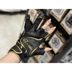 Gamakatsu GM-7306 露三指釣魚手套，透氣防滑，靈活操作，桃園東區釣具推薦, 1個, L