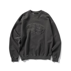 슈퍼서브 SWAVER 로고 데끼 스웨트셔츠 - 피그먼트 차콜