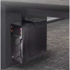 컴퓨터 본체 거치 행거 받침대 트레이 홀더 pc 수납 데 검정 40CM 확장형