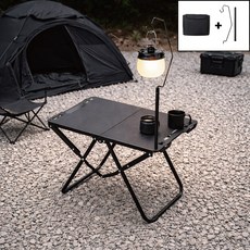 벨리에 캠핑 원액션 테이블 폴딩 접이식 테이블, 무광 블랙