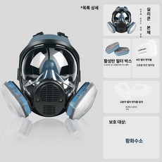 얼굴 보호 방독면 도색 화재 분진 방독 샌딩 농약, A8 실리콘 마스크 8번 카트리지 황화수소, 1개