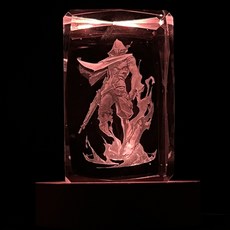 발로란트 3D 크리스탈 피규어 + 16색상 LED 무드등, 1개