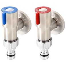 세탁기전용 슬림 수도밸브 2개입(냉수+온수) 세트, 1세트