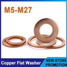 솔리드 순수 구리 오일 씰링 와셔 DIN7603 플랫 가스켓 섬프 플러그 씰 스페이서 M5 M6 M8 M10M12 M14 M16 M18 M20 M22 M24 M27 M34, M27x35x1.5 (10Pcs)