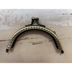 附贈紙型 DIY手作材料包 配件, 1個, 圓形口金8cm-古銅色