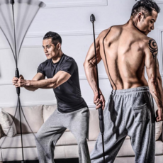 진동 운동바 스트레칭바 밸런스 스틱 코어 기구 요가 근력 다이어트 트레이닝 다용도 휴대용 홈짐 전신, 블랙