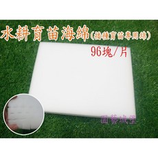 【園藝城堡】水耕育苗海綿 (96塊/片) 播種育苗專用泡綿, 1個