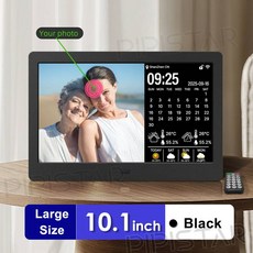 7/10인치 와이파이 디지털 캘린더 시계 요일 및 날짜 알람 날씨 온도 습도 표시 치매 알츠하이머 환자용, China Mainland, 10.1-inch black WIFI