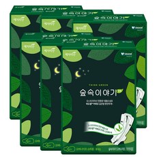 예지미인 숲속이야기 비오셀 슈퍼롱 오버나이트 생리대 날개형, 패드형, 8개입, 6개