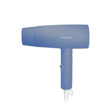 SALONIA 負離子吹風機 大風量 速乾 可摺疊 一年保固 商檢合格, 秋冬限定薩克斯藍+中文說明書, SL-013