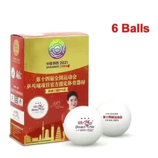 더블 피쉬 3 스타 탁구 공 V40 + 특별 WTT ABS 신소재 시즈 대회 6 팩, 08 6 balls 2021 Nation