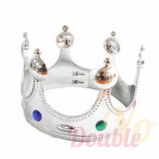 더블요 왕자 왕관 초등학생생일파티 생일파티소품 돌잔치모자, 실버