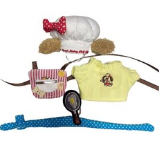 라부부 팝마트 인형옷 17CMLabubu 옷 자비하 곰 의상 10CM인형옷 맥도날드 세트 스커트, 옷만, 주방장 5종 세트(후라이팬)