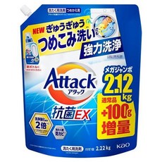 Kao 花王 Attack 洗衣精 EX 補充包, 1個, 2.22kg
