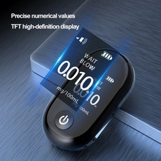 디지털 알코올 호흡 테스터 TFT HD 디스플레이 휴대용 음주 측정기 사운드 라이트 알람 개인용 분석기, 디지털 알코올 호흡 테스터 TFT HD 디스플레이 휴대, 1개