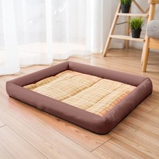 희미몰 고양이 강아지 등나무 봄 여름 매트 방석 둥지, 브라운, 1개