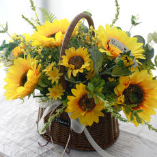 Dawoo F&G 綜合向日葵花籃, 黃色, 1個