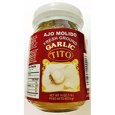 티토 신선하게 간 마늘 아호 몰리도 454g Tito Fresh Ground Garlic Ajo Molido 16 oz, 1개