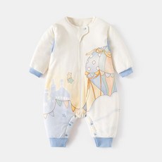 潔白 嬰兒恆溫睡袋 加棉 秋冬 拉鍊式 防踢被