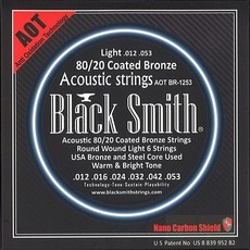 BlackSmith ABR1047 民謠吉他弦 奈米碳纖維 AOT 薄包膜 黃銅 韓國品牌, 1個, ABR-1253