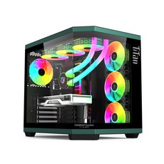 AITC艾格 KINGSMAN TiTan ARGB電腦電競全景機殼 ATX黑 Type-C(含ARGB風扇*4), 1套