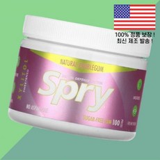 클리어 스프리 츄잉껌 내추럴 풍선껌 무설탕 100개입 Xlear Spry Chewing Gum Natural Bubblegum Sugar Free 100 Pieces, 120g, 1