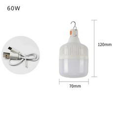 야외 캠핑 전구 랜턴 하이킹 스포츠 엔터테인먼트, 01 60W White light, 1개, 2. 60W White light