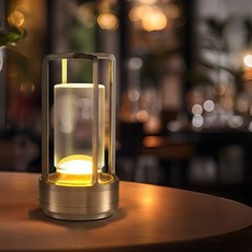 PYHO 감성 무드등 레스토랑 카페 무선 테이블램프 캠핑 랜턴, 실버