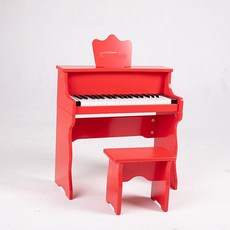 미니피아노 원목 교구 악기 놀이 선물 소형 건반 피아노 장난감, 7. 레드 듀얼전원, 1개