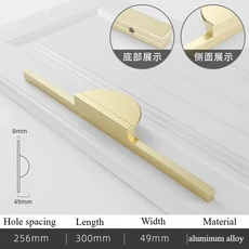 현대 간단한 황금 청동 라운드 카운터 캐비닛 도어 서랍 손잡이 가구 핸들 주방 찬장 도어 하드웨어를 처리, 11 Golden-300mm