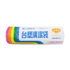 台塑 實心 清潔袋 垃圾袋 (中) (透明) (53*63cm), 1, 20L