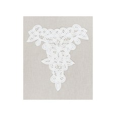 퀼트스타 네크라인 바텐레이스 모티브_화이트, 1개, 화이트